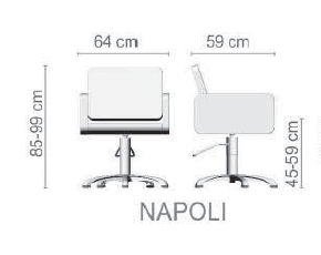 Foto Friziera krēsls Ceriotti Napoli izmēri