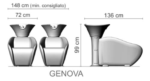 Foto friziera izlietne Ceriotti Genova izmēri
