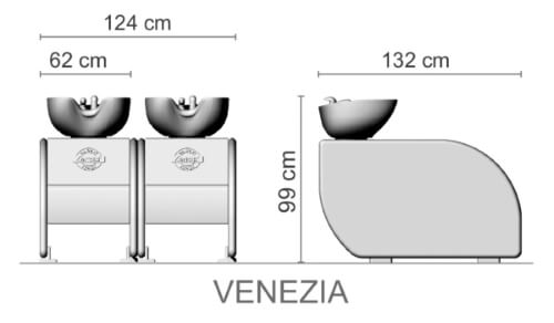 Foto Friziera izlietne Ceriotti Venezia izmēri